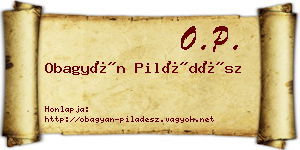 Obagyán Piládész névjegykártya